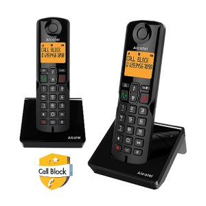 Alcatel S280 DUO Μαύρο Ασύρματο Τηλέφωνο με Aνοιχτή Aκρόαση