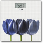 LAICA PS1075 Ηλεκτρονική ζυγαριά μπάνιου, μπλε λουλούδια/λευκό φόντο