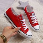 Low textile sneakers NEWS W EVE8D red