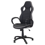 Καρέκλα gaming Carmen 7502 - μαύρο-άσπρο,Υλικό PU-Πολυπροπυλένιο 62εκ.x 66εκ.x 119-129εκ.