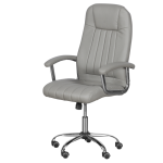 Προεδρική καρέκλα Carmen 6181 - γκρι,Υλικό PU/Χρώμιο,66εκ.x 69εκ.x 115-125εκ.