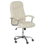 Προεδρική καρέκλα Carmen 6181 - άμμος,Υλικό PU/Χρώμιο,66εκ.x 69εκ.x 115-125εκ.