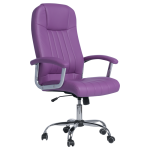 Προεδρική καρέκλα Carmen 6181 - λιλά,Υλικό PU/Χρώμιο,66εκ.x 69εκ.x 115-125εκ.