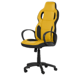 Καρέκλα gaming Carmen 7510 - μαύρο-κίτρινο,Υλικό PU-Πολυπροπυλένιο 60εκ.x 61εκ.x 119-129εκ.