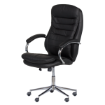 Προεδρική καρέκλα Carmen 6113-1 - μαύρο,Υλικό PU/Χρώμιο,65εκ.x 68εκ.x 116-126εκ.