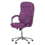 Προεδρική καρέκλα Carmen 6113-1 - λιλά,Υλικό PU/Χρώμιο,65εκ.x 68εκ.x 116-126εκ.
