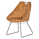   Καρέκλα τραπεζαρίας GEDLING - πορτοκαλί MJ 1,Υλικό Ύφασμα-Μέταλλο 55εκ.x 59εκ.x 42εκ.