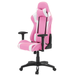 Καρέκλα gaming Carmen 6312 - λευκό - ροζ,Ύφασμα-Πολυπροπυλένιο 68εκ.x 67εκ.x 124-134εκ.