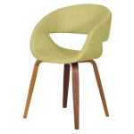 Dining chair Carmen 9975 - walnut - green x 50 cm  48 cm 