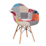 Καρέκλα GOSLING Patchwork Ύφασμα/Ξύλο 62x59x82cm 1τεμ