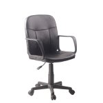 Καρέκλα Γραφείου ABA Μαύρο PVC 53x49x85-97cm 1τεμ