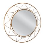 Καθρέπτης Τοίχου AERIN Χρυσό Μέταλλο/Γυαλί 80x4x80cm 1τεμ