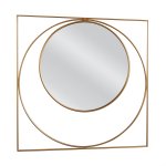 Καθρέπτης Τοίχου ALDOR Χρυσό Μέταλλο/Γυαλί 80x2x80cm 1τεμ