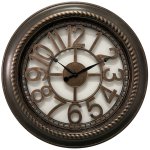 Ρολόι Τοίχου ArteLibre Καφέ Πλαστικό Φ61x5.2cm 1τεμ