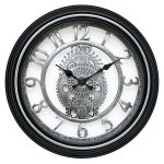 Ρολόι Τοίχου ArteLibre Ασημί/Μαύρο Πλαστικό Φ40.6x4.9cm 1τεμ