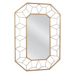 Καθρέπτης Τοίχου ArteLibre ARATAN Χρυσό Μέταλλο/Γυαλί 57x5x87cm 1τεμ