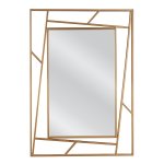 Καθρέπτης Τοίχου ArteLibre AROD Χρυσό Μέταλλο/Γυαλί 80x1.5x60cm 1τεμ