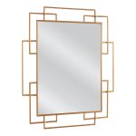 Καθρέπτης Τοίχου ArteLibre ARROCH Χρυσό Μέταλλο/Γυαλί 90x1.5x70cm 1τεμ