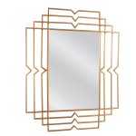 Καθρέπτης Τοίχου ArteLibre BALDOR Χρυσό Μέταλλο/Γυαλί 90x1.5x70cm 1τεμ