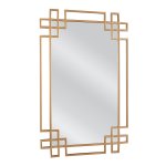 Καθρέπτης Τοίχου ArteLibre BELEN Χρυσό Μέταλλο/Γυαλί 80x1.5x50cm 1τεμ