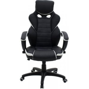 Καρέκλα Γραφείου ArteLibre Gaming ΚΛΕΟΝΙΚΗ Μαύρο/Λευκό 65x72x118-126cm 1τεμ