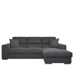 Καναπές Κρεβάτι Γωνιακός ArteLibre Δεξιά Γωνία ELOISE Σκούρο Γκρι 260x170x75-90cm 1τεμ