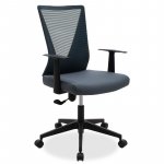 Καρέκλα γραφείου διευθυντή Ghost pakoworld με ύφασμα mesh χρώμα μαύρο - γκρι 1τεμ