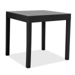 Τραπέζι Gabi pakoworld PP χρώμα μαύρο 80x80x77εκ 1τεμ