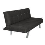 Καναπές-κρεβάτι Duana pakoworld 3θέσιος ύφασμα μαύρο 180x83x82εκ 1τεμ