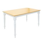 Τραπέζι Alice pakoworld MDF φυσικό-λευκό 120x75x74εκ 1τεμ