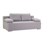 Kαναπές-κρεβάτι Porto pakoworld 3θέσιος με αποθηκευτικό χώρο ύφασμα γκρι 200x99x88εκ 1τεμ
