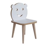 Παιδική καρέκλα Jerry pakoworld λευκό-φυσικό 30x30x52εκ 1τεμ