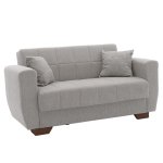 Kαναπές κρεβάτι Magnus pakoworld 2θέσιος ύφασμα γκρι-μπεζ 154x78x80εκ 1τεμ