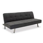 Καναπές-κρεβάτι Travis pakoworld 3θέσιος με ύφασμα μαύρο 175x83x74εκ 1τεμ