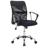 Καρέκλα γραφείου εργασίας Rina pakoworld με ύφασμα mesh χρώμα μαύρο 1τεμ