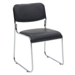 Καρέκλα επισκέπτη Corina pakoworld με PVC χρώμα μαύρο 1τεμ