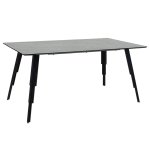 Τραπέζι Lifo pakoworld MDF ανθρακί cement-μαύρο 160x90x75εκ 1τεμ