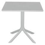 Τραπέζι Groovy pakoworld PP λευκό 80x80x74.5εκ 1τεμ