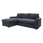 Γωνιακός καναπές-κρεβάτι δεξιά γωνία Belle pakoworld ανθρακί 236x164x88εκ 1τεμ