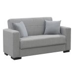 Kαναπές κρεβάτι Vox pakoworld 2θέσιος ύφασμα γκρι 148x77x80εκ 1τεμ