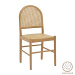 Καρέκλα Alessia pakoworld ξύλο οξιάς-rattan φυσικό 43x40x89εκ 1τεμ