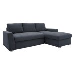 Γωνιακός καναπές-κρεβάτι αριστερή γωνία Belle pakoworld ανθρακί 236x164x88εκ 1τεμ