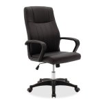 Καρέκλα γραφείου διευθυντή Roby pakoworld με pu χρώμα μαύρο 1τεμ