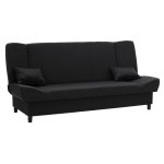 Kαναπές-κρεβάτι Tiko pakoworld 3θέσιος αποθηκευτικός χώρος ύφασμα μαύρο 200x85x90εκ 1τεμ