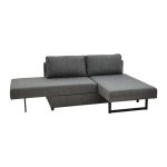 Πολυμορφικός καναπές-κρεβάτι Defry pakoworld ανθρακί ύφασμα 230x165x72εκ 1τεμ
