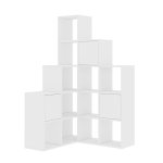 Βιβλιοθήκη Paleo pakoworld λευκό μελανίνη 150.8x28x150.8εκ 1τεμ