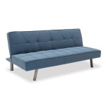 Καναπές-κρεβάτι Travis pakoworld 3θέσιος με ύφασμα ανοικτό μπλε 175x83x74εκ 1τεμ