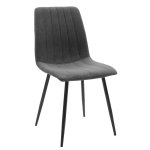 Καρέκλα Noor pakoworld ανθρακί ύφασμα-πόδι μαύρο μέταλλο 44x55x86εκ 1τεμ