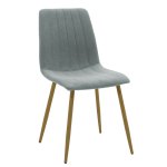 Καρέκλα Noor pakoworld μπλε ύφασμα-πόδι φυσικό μέταλλο 44x55x86εκ 1τεμ