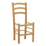 Καρέκλα καφενείου Marf pakoworld μασίφ ξύλο οξιάς λούστρο καρυδί 41x42x92εκ 1τεμ